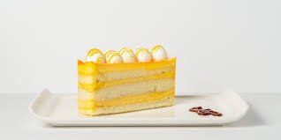 Mango Mousse Cake Slice